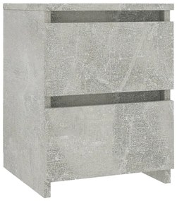 Betonszürke szerelt fa éjjeliszekrény 30 x 30 x 40 cm