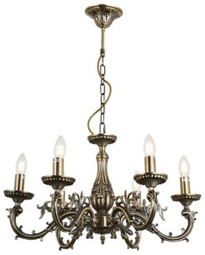 Brilagi - Csillár láncon CLASSIC 6xE14/60W/230V réz