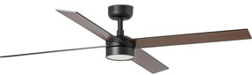 FARO 34356WT-1TW-LED Dimmelhető ventilátor RUDDER L 18W/230V barna/fekete átm. 132 cm WT + távirányító