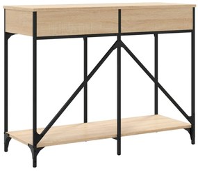 sonoma tölgy színű szerelt fa dohányzóasztal 100 x 39 x 78,5 cm