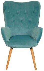 COZY türkiz bársony fotel