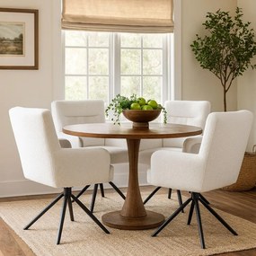 AVENBERG TESSA Forgó étkezőszék szett - 2 db, fehér