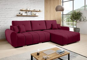 Univerzális ülőgarnitúra, anyag Monolith bordó, LONGA ROH