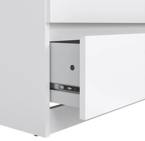 Simplicity komód 154 x 50 x 70 cm, fehér fényes