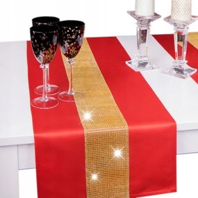 futófelület Cirkónia 40x220 dekoratív öv valentin nap karácsony piros arany