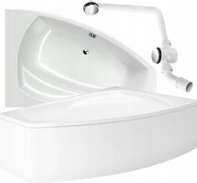 Sarokkád Ülőfelülettel Szifonnal Jobbos Aszimmetrikus 160X105