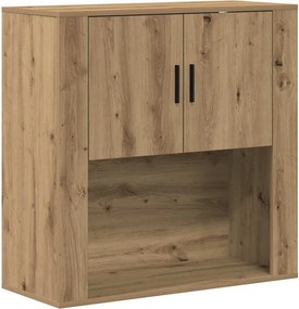 vidaXL Fali Szekrény polcokkal kézműves tölgy 80 x 33 x 80 cm Faanyag