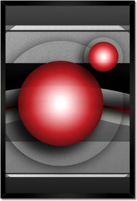 Poszterek keretben 40x60 Piros gömbök Absztrakt
