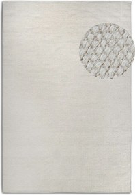 Gyapjú szőnyeg nappaliba 120x170cm, kézzel szőtt krémszínű