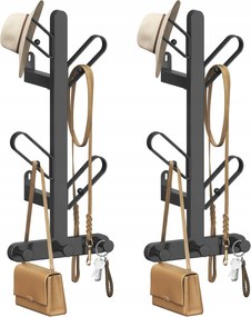 Songmics rozsdamentes acél Akasztós fogas , fekete