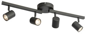 Mennyezeti spotlámpa fekete GU10 50mm 4-lámpás háttérvilágítással - Back Up