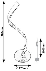 Rabalux 74211 - LED Asztali lámpa AZULA LED/3W/230V 4000K króm