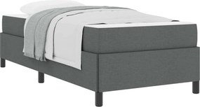 vidaXL Boxrugós ágy Sötétszürke 80 x 200 cm szövet