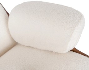 Prémium Forgó Fetel Lábtartóval Fehér Bouclé Szövettel. PALERMO