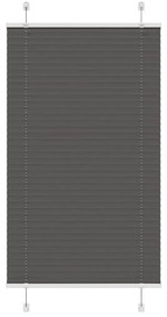 pliszírozott redőny fekete 70x150 cm szövetszélesség 69,4 cm