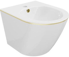 Mexen Lena függő bidé, Fehér/Arany vonalas - 35224805