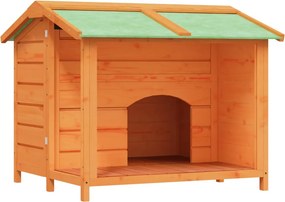 vidaXL barna tömör fenyőfa kutyakennel 96x87x80,5 cm