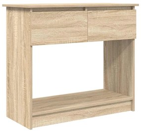 sonoma tölgy színű konzolasztal fiókokkal 85,5x38,5x74,5 cm