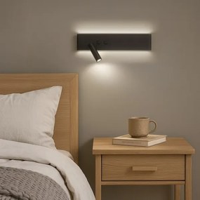 LED fali spotlámpa RESORT LED/10W/230V + LED/3W, fekete, bal oldali