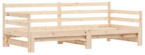 tömör fenyőfa kihúzható kanapéágy 90 x 200 cm