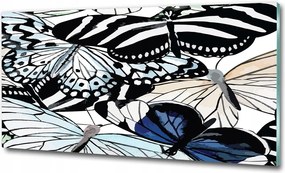 Fotótapéta üvegfalra Pillangók és virágok 125x50