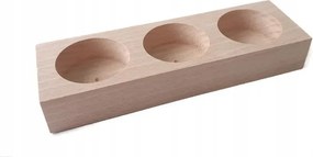 Gyertyatartó fa lapos teamécses három lyukú