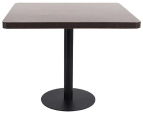 Sötétbarna MDF bisztróasztal 80 x 80 cm
