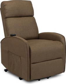 Elektromos relax fotel felállást segítő funkcióval barna – COLTON