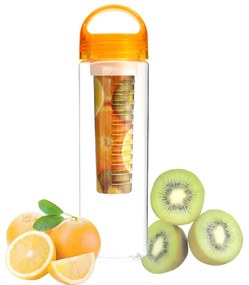 Gyümölcstartós kulacs, limonádé készítő palack(Narancssárga)