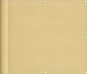 vidaXL homokszínű 100% oxford poliészter erkélyparaván 90 x 500 cm