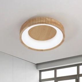 Brilagi - FALCON WOOD MODERN LED mennyezeti lámpatest, 30 W, 230 V, Ø 45 cm, fa