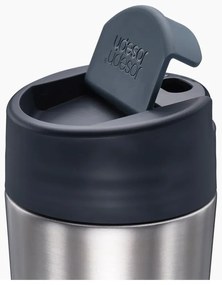 Sötétkék-fényes ezüstszínű utazóbögre 450 ml Sipp – Joseph Joseph