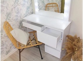 Öltöző asztal LED tükörrel Cleopatra White