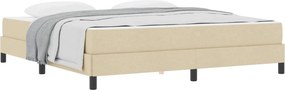 vidaXL Boxrugós ágy matracmal Krém 180 x 200 cm szövet