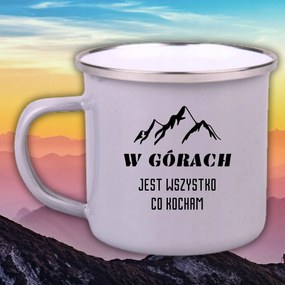 Zománcozott Acél Bögre Vicces Ajándék A Hegyekben Minden Van