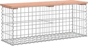 vidaXL tömör duglászfenyő gabion kerti pad 103x31,5x42 cm