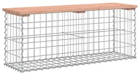 vidaXL tömör duglászfenyő gabion kerti pad 103x31,5x42 cm