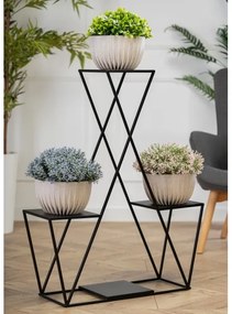 Virágállvány 95x78 cm fekete