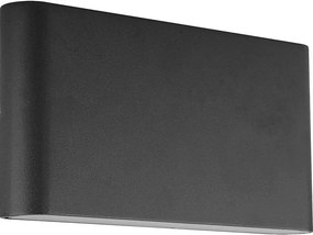 PREZENT 31318 MAER Modern Kültéri Fali Lámpa Fekete, Átlátszó LED IP44