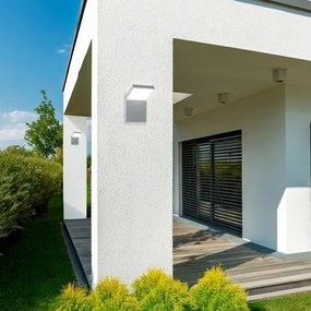 Brilagi - RIANO LED kültéri fali lámpa, 8W/230V, ezüst, IP65