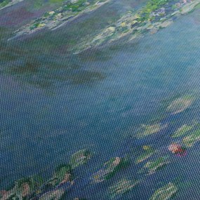Kép - Claude Monet, Water Lilies, reprodukciók (órával) (90x30 cm)