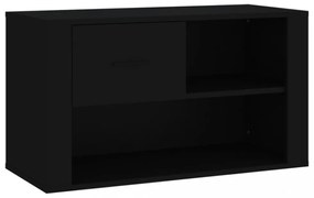 fekete szerelt fa cipősszekrény 80x35x45 cm