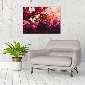 Virágzó bokor képe (üvegen) (70x50 cm)