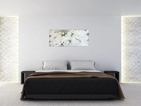 Kép - Fehér virág absztrakció (120x50 cm)