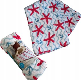 Nyári nedvszívó strandtörölköző 75x150 tengeri csillag