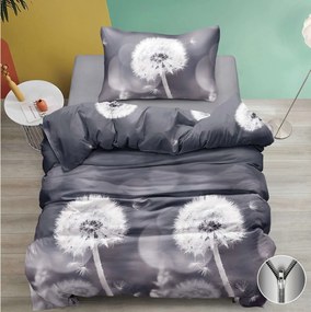 Pamut ágyneműhuzat DANDELION TOUCH szürke Ágyneműhuzat mérete: 70 x 90 cm | 140 x 200 cm