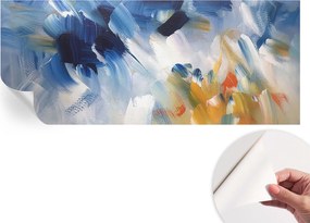 Mosható öntapadós fotótapéta étkezőbe Színes húzások 250x104