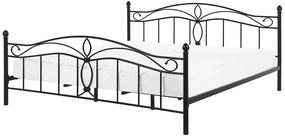 Franciaágy 180 cm ANTALIA (ágyráccsal) (fekete). 1007097