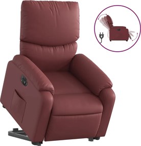 vidaXL elektromos bordó műbőr felállást segítő dönthető fotel