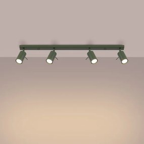 Sollux SL.1504 - Spotlámpa RING 4xGU10/10W/230V zöld